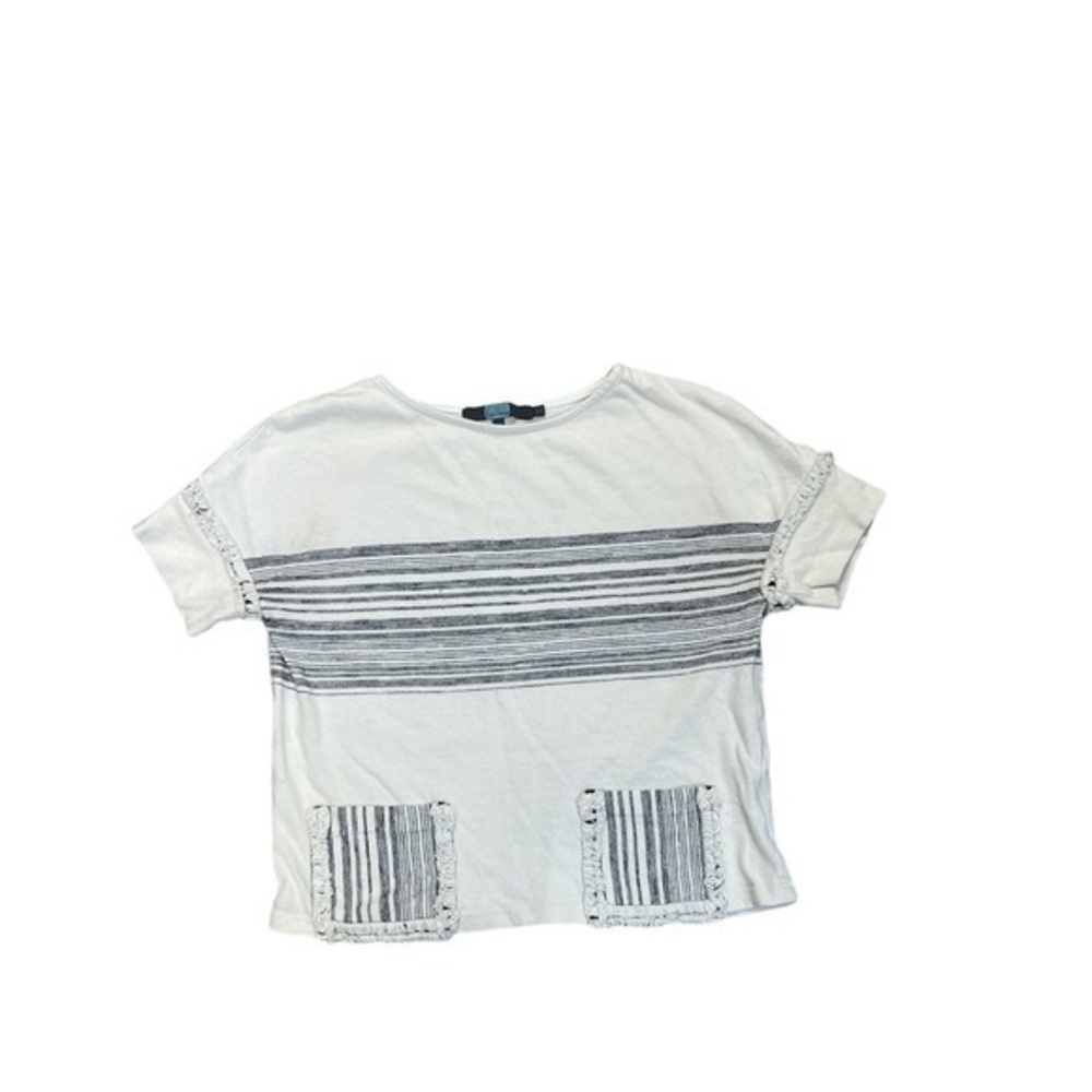 Eva Franco Fringe Tee with Front Pockets